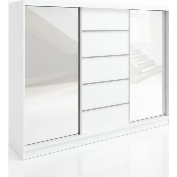 A&J MöbelLand GmbH Schiebetürenschrank TOP Moderner 3-türiger Kleiderschrank mit Spiegel (TOP ANGEBOT! Geräumiger Schrank mit einer Breite von 200 cm ideal zur Aufbewahrung von Kleidung und Accessoires. Wählen Sie das ideale Modell für Ihr Schlafzimmer...