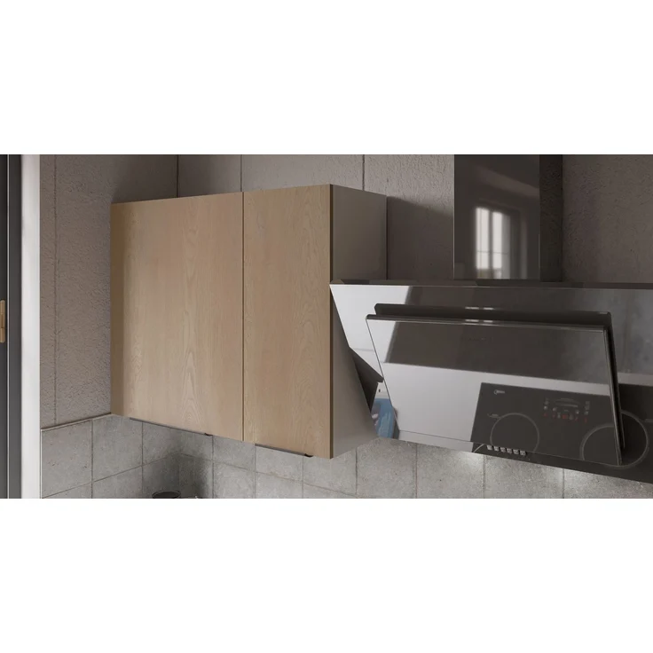 Winkelküche CREMONA ECKE 2 - 250 x 270 cm Eiche hell Küchenzeile Küchenblock Singleküche Einbauküche Küche Eckküche – Bild 5