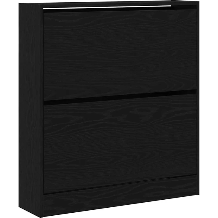 vidaXL Schuhschrank mit Regal Schwarz Eichen-Optik 80 x 21 x 87,5 cm 862216 – Bild 1