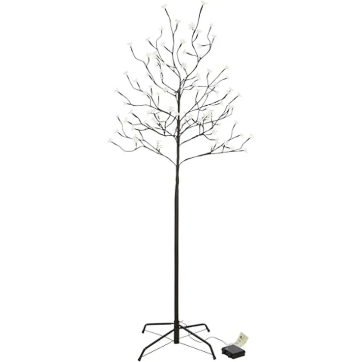 Nipach LED-Lichterkette BA11635 LED Lichterbaum 96 Blüten 150cm Batterie