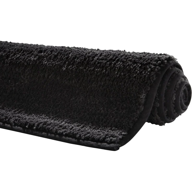 my home Badematte Vanessa, Höhe 10 mm, rutschhemmend beschichtet, fußbodenheizungsgeeignet, schnell trocknend, strapazierfähig, Polyester, halbrund, Badteppich, weiche Haptik, unifarben – Bild 2