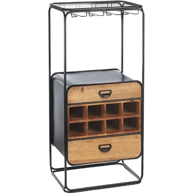 Kobolo Regal Weinregal Barregal - BARI - aus Metall und Holz – Bild 4