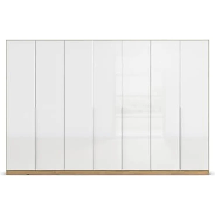Rauch Möbel Alabama, Kleiderschrank für Schlafzimmer, Kinderzimmer, Wohnzimmer, Garderobe, Flur, 7-türig, mit Premium Zubehör, Farbe Weiß Hochglanz/Eiche Artisan, Holz, Breite 315 cm – Bild 8