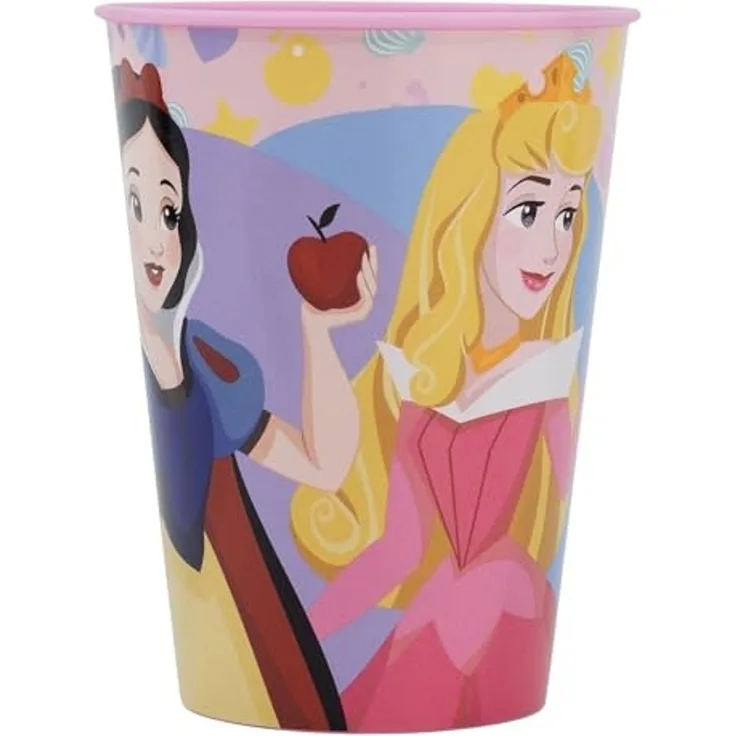 Storline Kinderbecher Disney Princess 260 ml Trinkbecher für Kita & Frühstück, Plastik