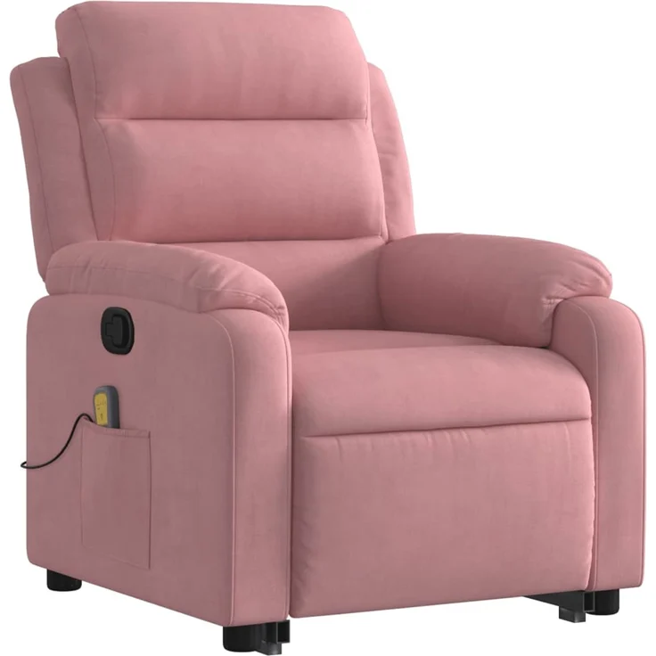 vidaXL Massagesessel mit Aufstehhilfe Rosa Samt 3205107 – Bild 3