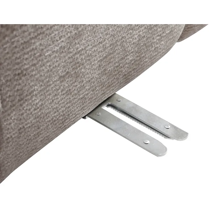Vente-unique - CARLIVI Sofa Stoff Schokoladenbraun - B 170 cm x H 73 cm x L 396 cm – Bild 5