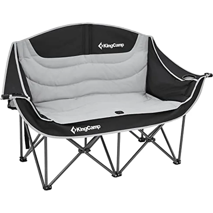 KingCamp Campingstuhl Campingstuhl Sofa Duo Deluxe Doppel, Lounge 2 Personen Klapp Stuhl 200kg