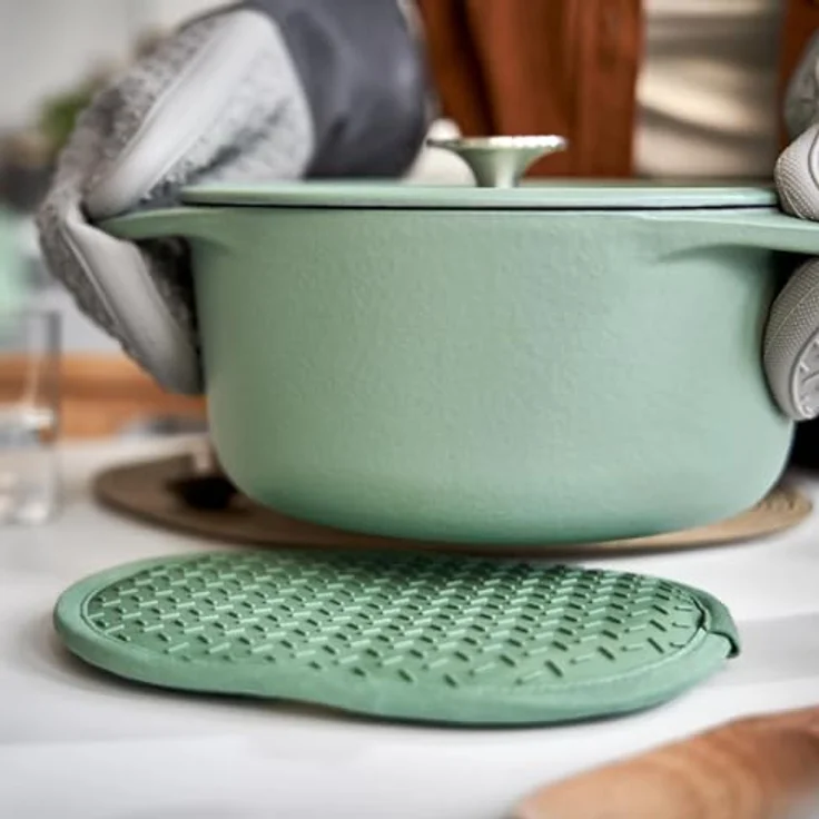 Springlane Topfhandschuhe SPRINGLANE Topflappen-Set 2-tlg. Mint, Silikon & Baumwolle, (2-tlg) – Bild 10
