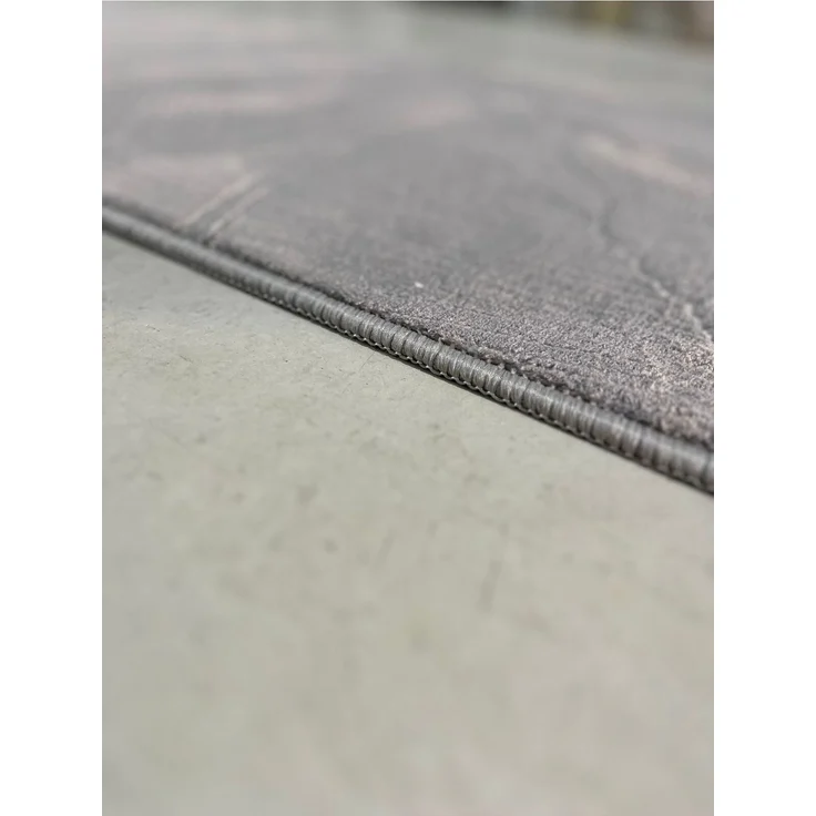 Rutschfester Grauer Läuferteppich 120 x 250 cm Polyester Grau 88777960 [en. casa] – Bild 3