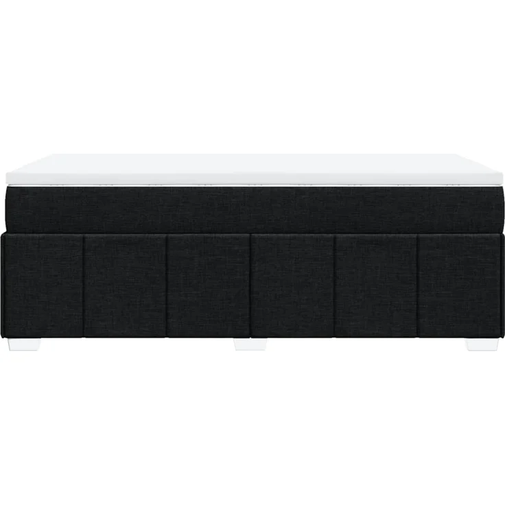 vidaXL Boxspringbett mit Matratze Schwarz 80x200 cm Stoff 3285430 – Bild 8