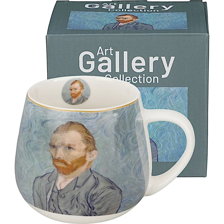 DUO ART GALLERY Fassbecher 430 ml PORTRAIT OF Van Gogh, New Bone China Porzellan – Bild 2