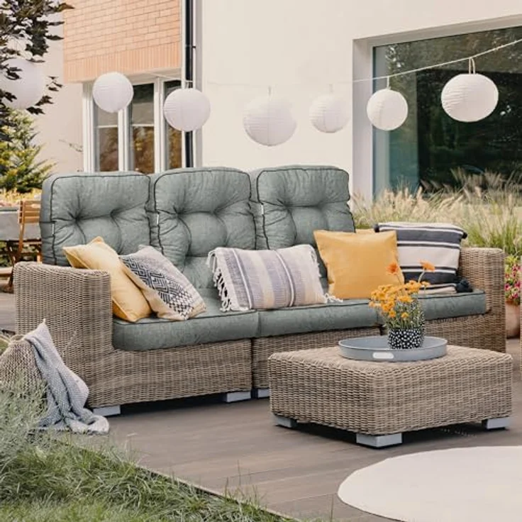 Bjird Bankauflage Venus 50 cm, 60 cm, 100 cm, 120 cm, 150 cm, 180 cm, (1 St), für Gartenbank und Hollywoodschaukel – Bild 10