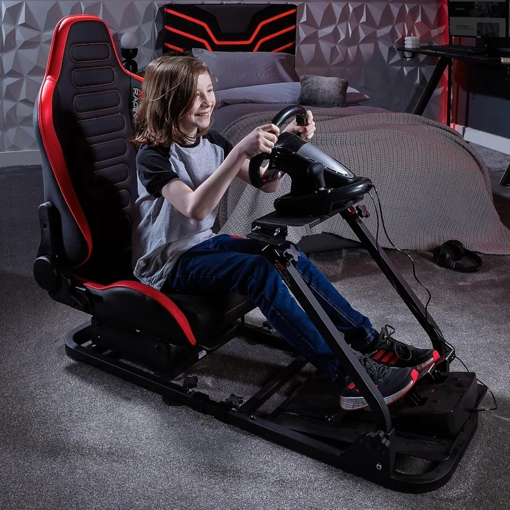 X Rocker Gaming-Stuhl XR Racing Chicane Rennsitz mit Sitzschienen für das XR Racing Rig – Bild 4