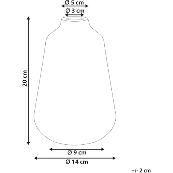 Blumenvase MARONEIA 20 cm Steinzeug Weiß – Bild 3