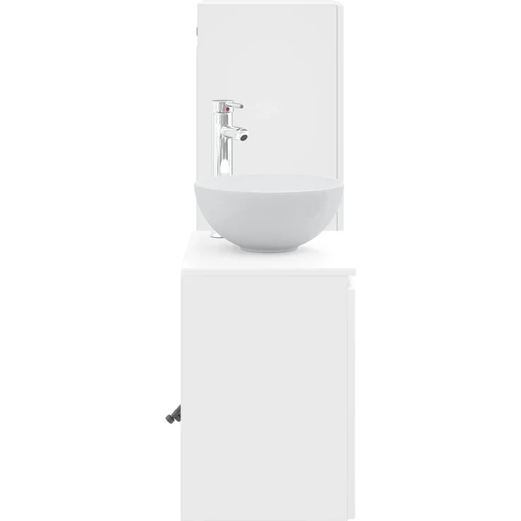 vidaXL Badezimmerschrank-Set 2 stk. Weiß 33 x 34,5 x 100 cm 3406113 – Bild 4
