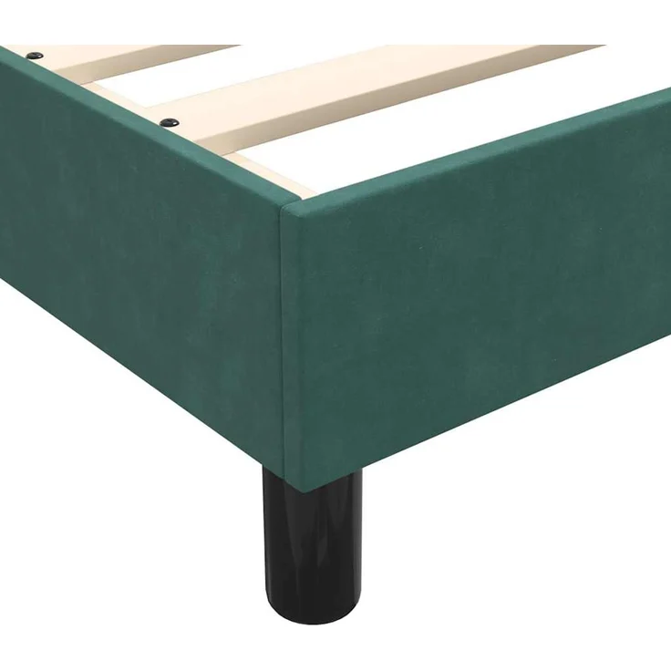 vidaXL Boxspringbett ohne Matratze Dunkelgrün 100x210 cm Samt 3315816 – Bild 8