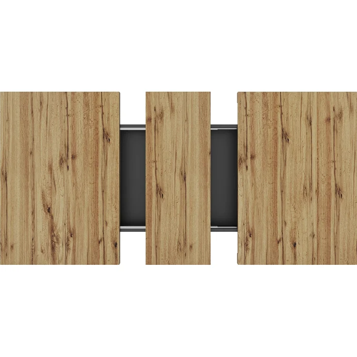 Esstisch ausziehbar 110-140x80x75 cm, mit kariertem Muster & verstecktem Stauraum – Bild 6