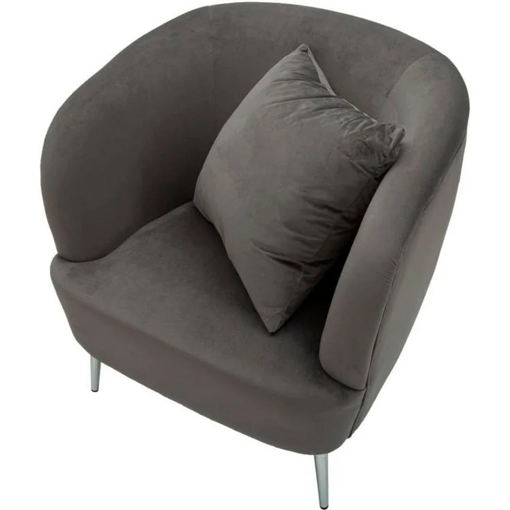 Dmora Madeira Sessel Grau mit Armlehnen, Belastbar bis 150 kg – Bild 6