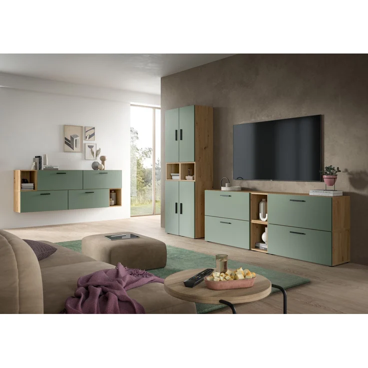 The One Wohnkombination in Smoke Green Nachbildung – Bild 6