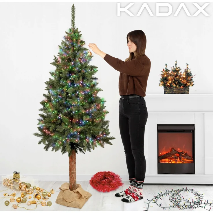 KADAX Künstlicher Weihnachtsbaum auf Stamm, 160 cm, Fichte natur – Bild 8