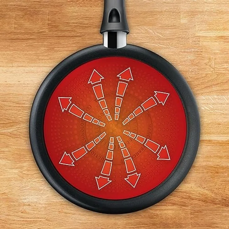 Tefal Wok Titanium Force Wok-Pfanne, Induktion, Ø 28 cm, Aluminium, extra haltbare Antihaft-Beschichtung, Thermo Signal, tiefe Form – Bild 4