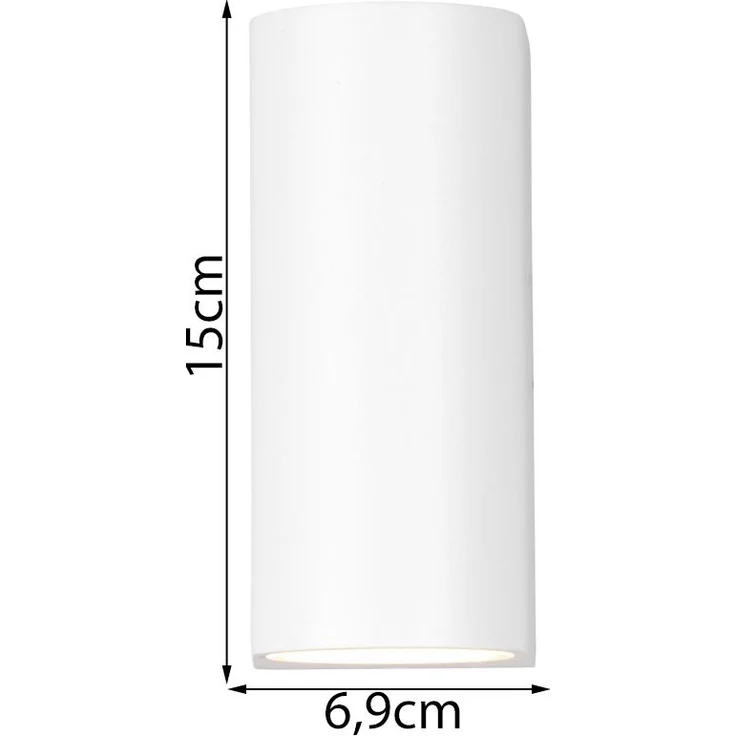 Runde Außenwandleuchte ROYA Up and Down Weiß, Höhe 15cm – Bild 3