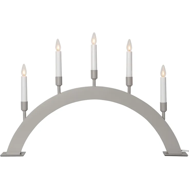 Lichterbogen ,Vind', 5-flammig, Materialmix, beige