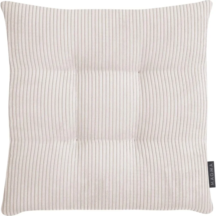 MAGMA Stuhlkissen Sitzkissen INGA - ca. 35 x 35 x 5 cm Cordstoff 2er Set natur – Bild 5