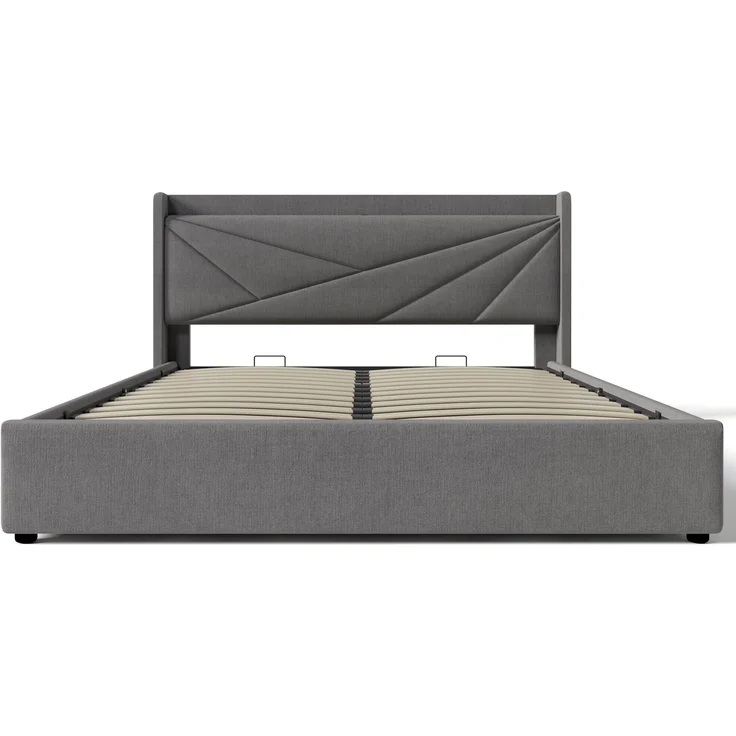TavilaEcon Boxspringbett mit Bettkasten und USB Typ C grau Liegefläche 140 × 200 cm – Modell 981011AAG – Bild 5