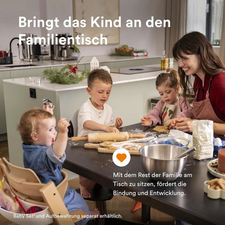Stokke 'Tripp Trapp' Hochstuhl, storm grey, höhenverstellbar, Buche massiv, bis 110 kg – Bild 4