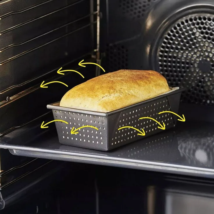 Betty Bossi Brotbackform Kastenbrot Knusper 23cm + Buch Kastenbrot & Zupfbrot, die perforierte Kastenform für 500-g-Brote