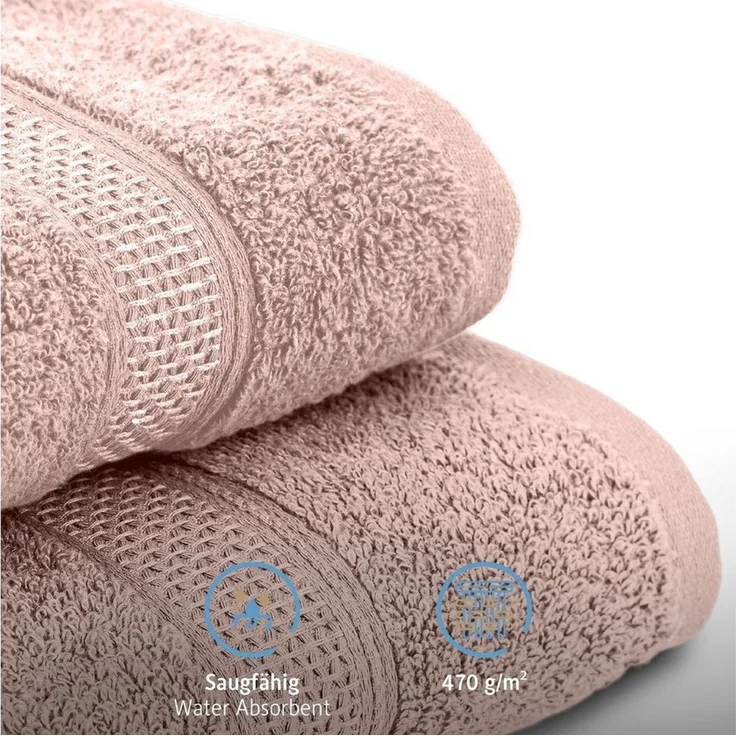 Komfortec Handtuch Set 100% Baumwolle, 4 Badetücher 70x140 und 4 Handtücher 50x100 cm, Frottee (Packung, 8-St), Badehandtuch & XXL Saunatuch, Weich, Towel, Groß – Bild 4