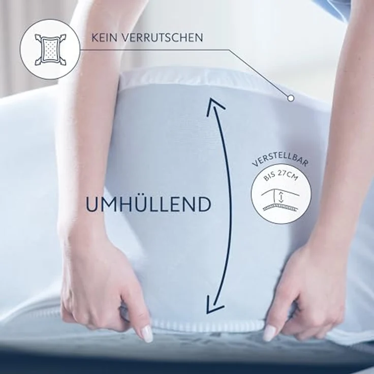 Dreamzie - Matratzenschoner 90x200 Wasserdicht - strapazierfähige und wasserdichte Matratzenauflage - Matratzenschoner 90x200 cm - optimaler Schutz und atmungsaktiv – Bild 4