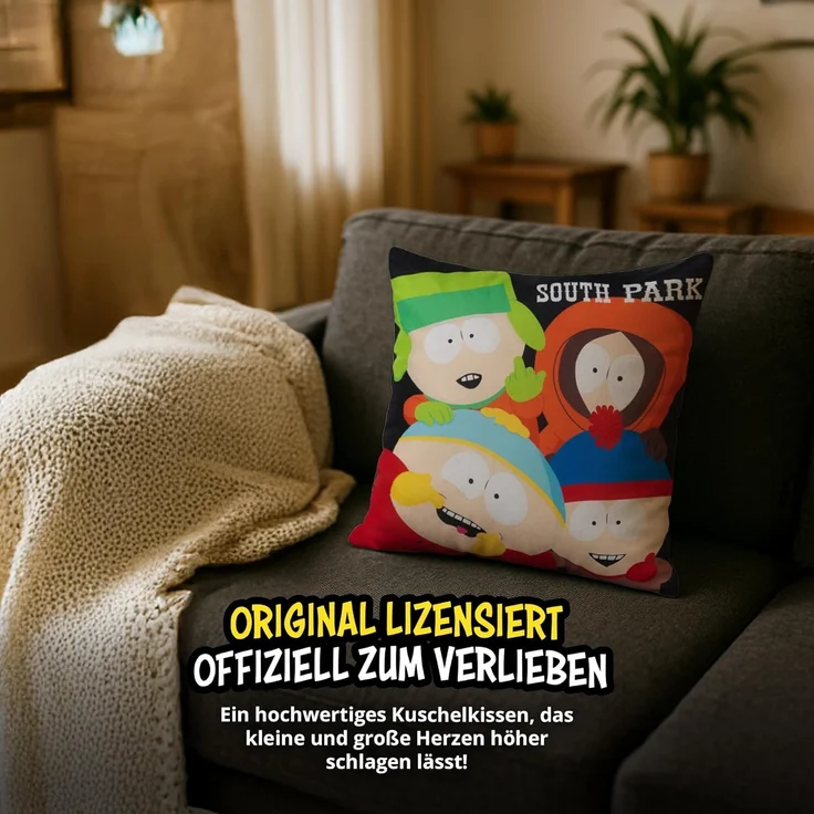 United Labels® Dekokissen South Park Kissen Plüsch Dekokissen Zierkissen Kopfkissen 40x40 cm – Bild 6