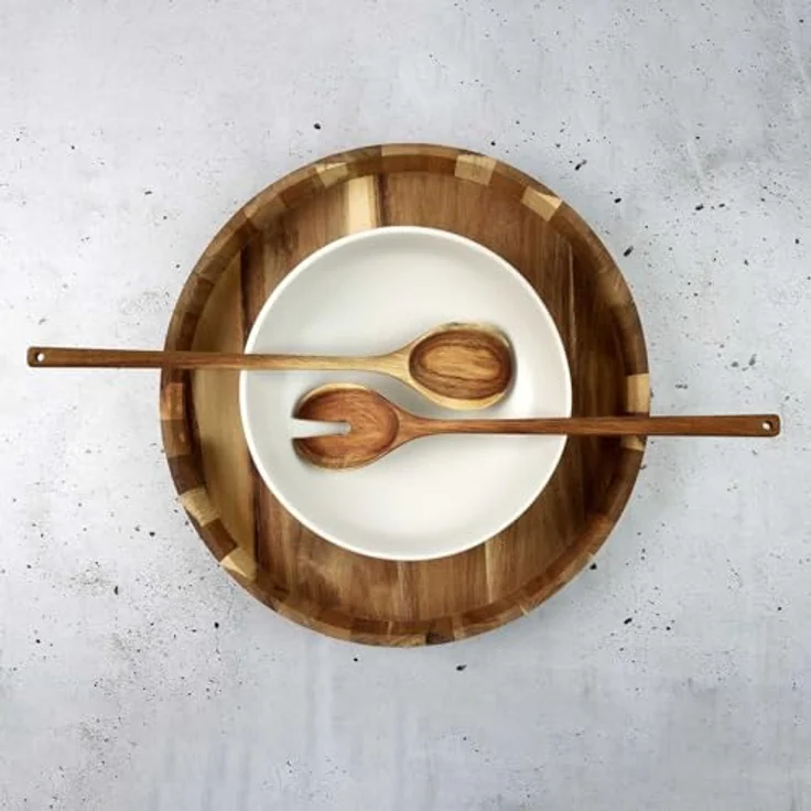 HOME DECO FACTORY, KA5092, Acacia Tray 40 cm - Elegant and Practical for Serving Your Dishes in Style, Easy to Transport and clean, Perfect for Any Occasion - Brown – Bild 6