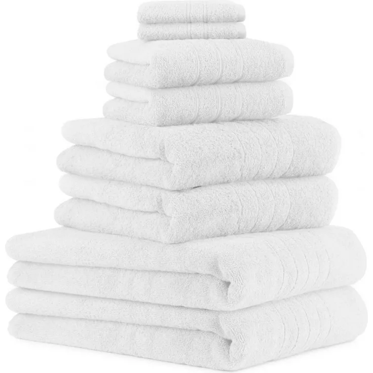 Betz Handtuch Set 8-TLG Handtuch-Set Deluxe, 100% Baumwolle (Set, 8-St), Farbe weiß