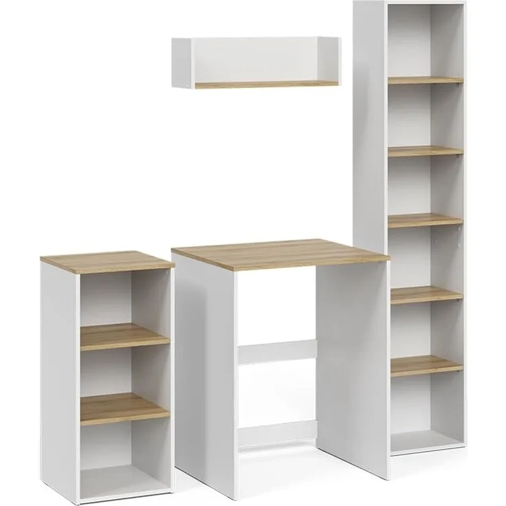 Badmöbel-Set Viktor Weiß/Artisan-Eiche 4-teilig Vicco – Bild 1