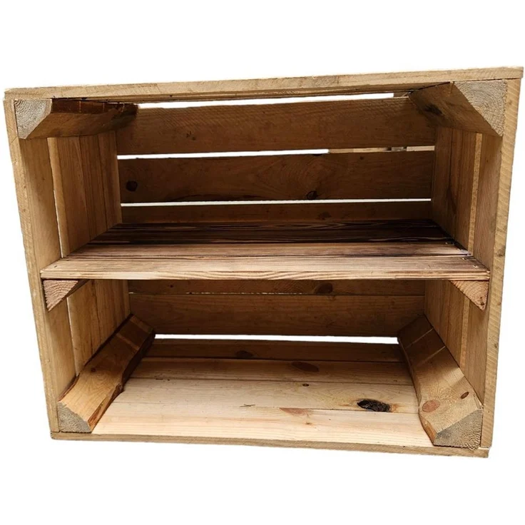 Holzkisten Vintage 3er Set 50 x 40 x 30cm mit Regal lang verbaut – Bild 7