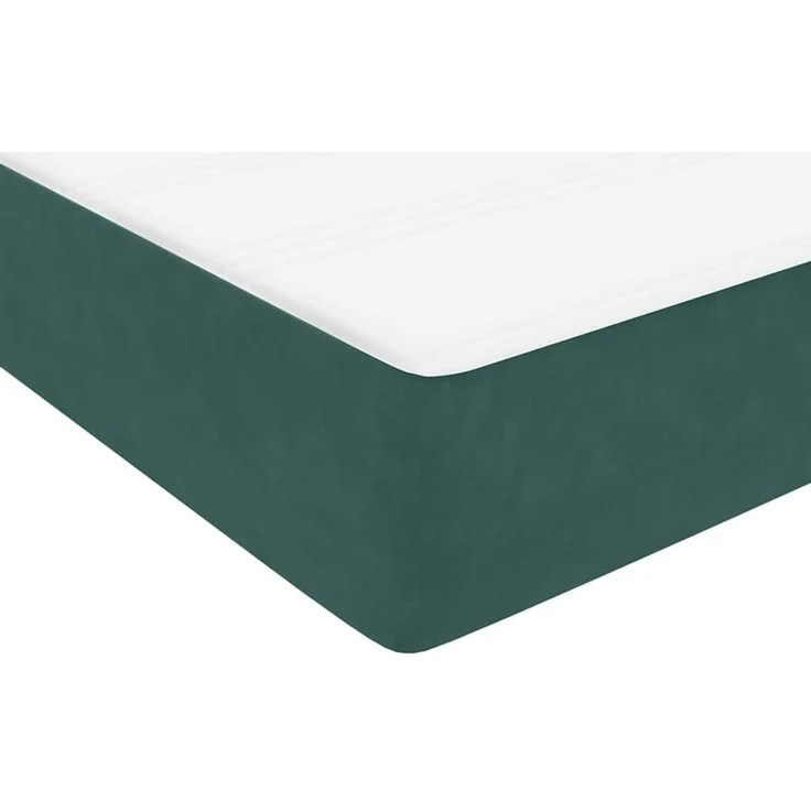 vidaXL Boxspringbett mit Matratze Dunkelgrün 160x220 cm Samt 3317574 – Bild 8