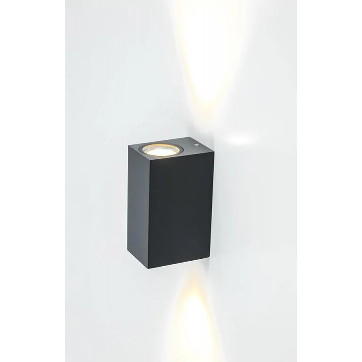 EVN rechteckige Wandleuchte anthrazit IP44 up&down Licht – Bild 2