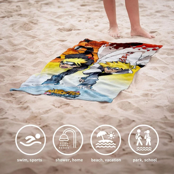 Naruto Badehandtuch aus 100% Baumwolle Strandtuch 70x140 cm – Bild 3