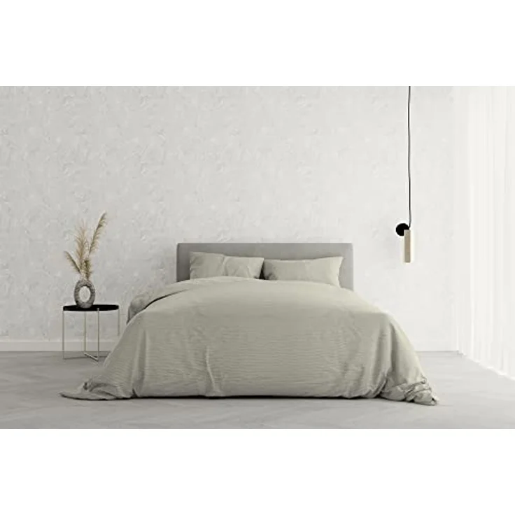 Italian Bed Linen CP-ST-2P Satin Stripes Bettbezug, Doppelte, Creme, Polyester – Bild 6