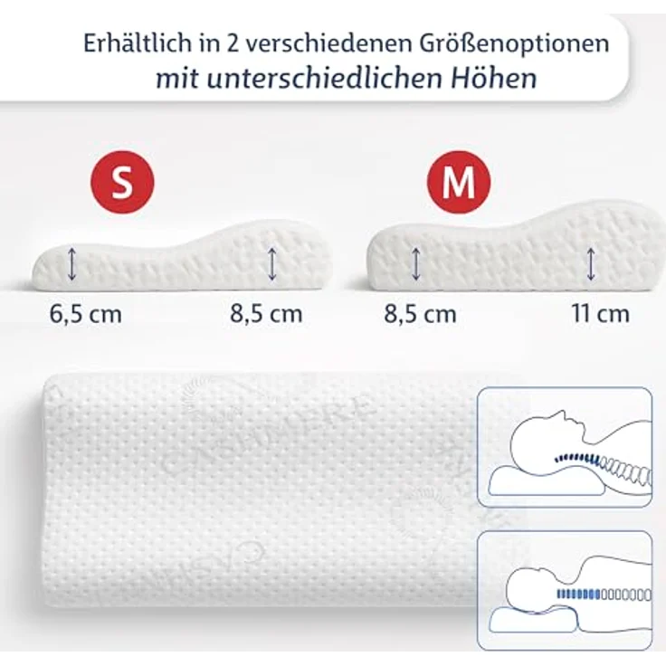 FMP Matratzenmanufaktur Kopfstützkissen FMP Visco ErgoKissen, Nackenstützkissen, Nackenkissen, ergonomisch geformtes Nackenstützkissen, Nackenkissen – Bild 5