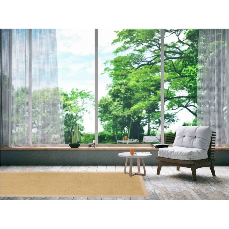 carpetfine Sisalteppich Sisal, auch als Läufer erhältlich, rechteckig, Höhe: 5 mm, mit farbiger Bordüre, Anti Rutsch Rückseite, viele Größen, Wohnzimmer – Bild 1
