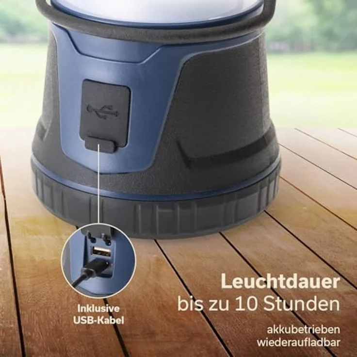 Skandika LED Gartenleuchte, stufenlos dimmbar, 4400 mAh, Notfallleuchte, 6500 K, USB-C Anschluss – Bild 4