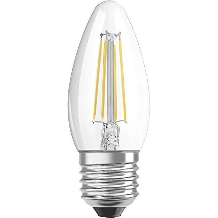 OSRAM Filament LED Lampe mit E27 Sockel, Kerzenform, Warmweiss (2700K), 4 W, Ersatz für 40-W-Glühbirne, LED Retrofit CLASSIC B – Bild 1