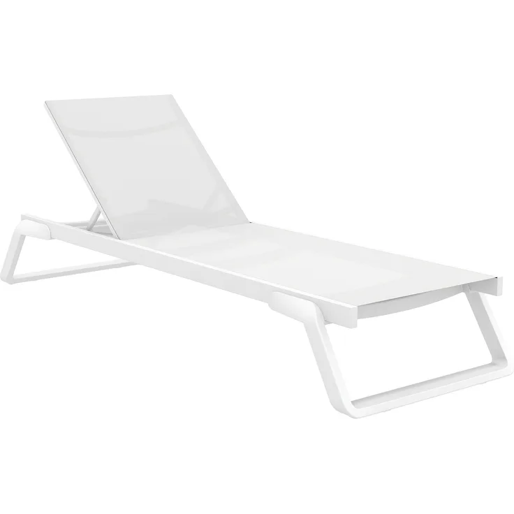 CLP Sonnenliege Tropic. Elegante Liege für Garten, Terrasse & Pool,weiß