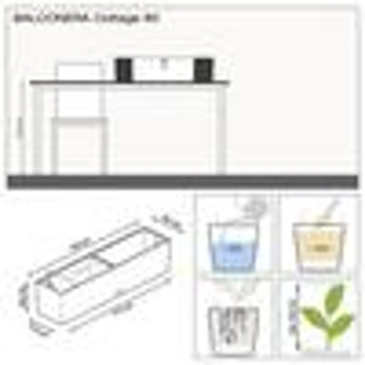 Lechuza Balkonkasten BALCONERA Cottage 80 cm, mokka – Bild 2