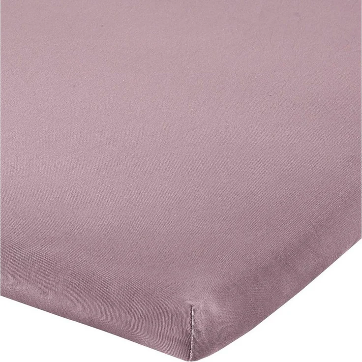 Erwin Müller 'Freising' Spannbettlaken, Gummizug: Rundumgummi, 1 Stück, Elasthan-Jersey-Stretch Uni, Mauve, Topper-Spannbettlaken - 90x190 cm - 100x220 cm – Bild 5
