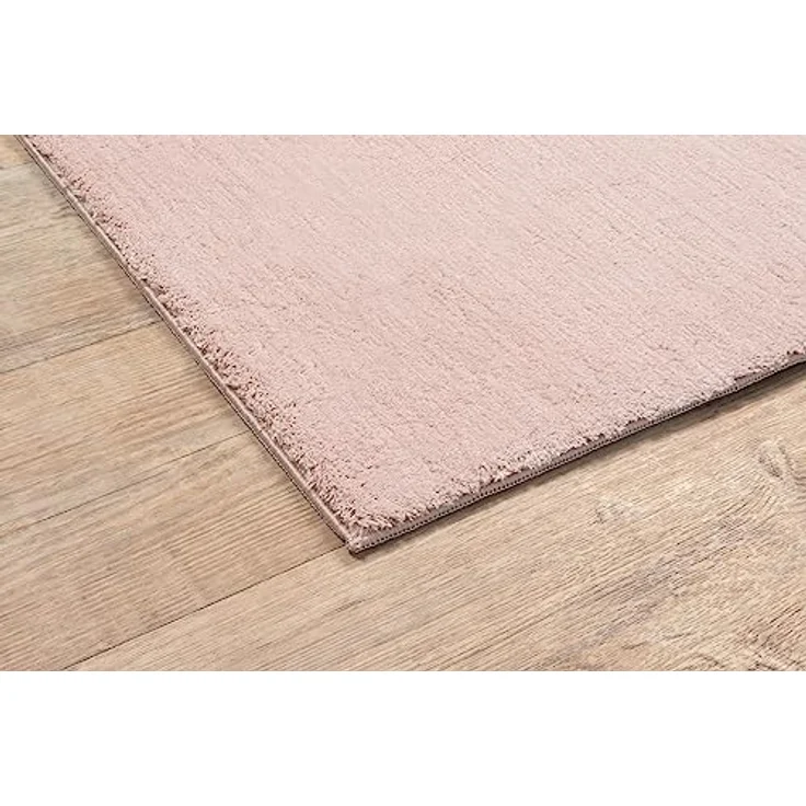 the carpet Relax kuscheliger Kurzflor Teppich, Anti-Rutsch Unterseite, Waschbar bis 30 Grad, Super Soft, Felloptik, Blush, 160x220 cm – Bild 7